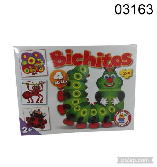 Imagen de ROMPECABEZAS X4 DE 2-4 PIEZAS "BICHITOS" 10.25